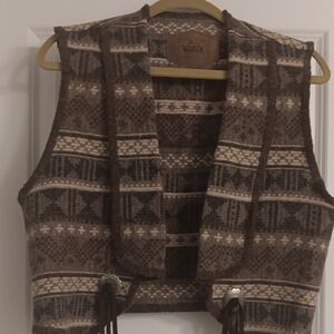 Woolrich Brown Patterned Vest
